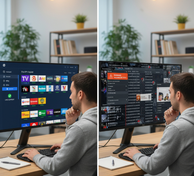 Licensed vs. Free IPTV Playlists.png